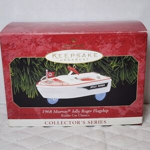 1999 Hallmark Keepsake Ornament 1968 Murray Jolly Roger Flagship Kiddie Car